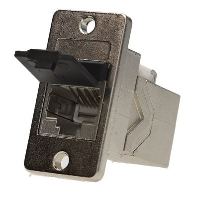 B&Q -  Tuk Keystone Cat6 Shielded Ftp Pass-Through Rj45 Panel Mount Coupler Adapter