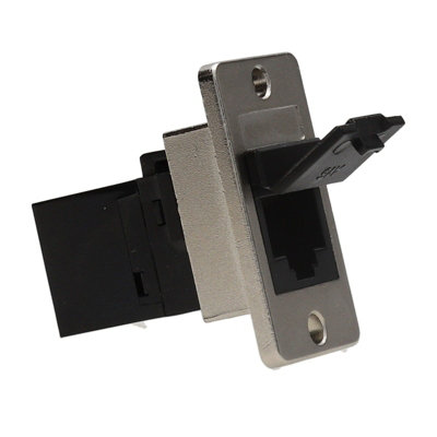 B&Q -  Keystone Cat5E Un-Shielded Pass Through Rj45 Panel Mount Coupler Adapter