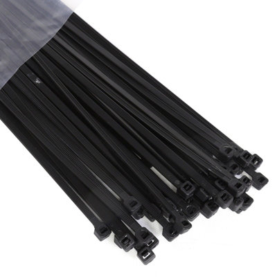 Entie Black Cable Ties 4.8mm X 500mm Nylon 66 Ul Approved (50 Pack) from B&Q