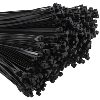 Entie Black Cable Ties 4.8mm X 500mm Nylon 66 Ul Approved (1000 Pack) from B&Q