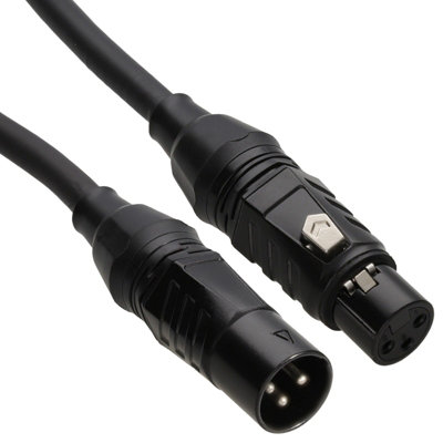 Kenable Stage Ready Xlr 3Pin Microphone Lead Male To Female Mic Studio Cable Black 2M from B&Q