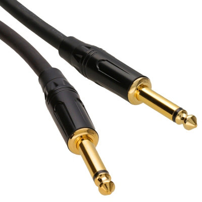 Kenable Stage Ready Studio Guitar Lead Instrument Cable 6.35mm 1 4 Inch Jack Plug 6M Gold
