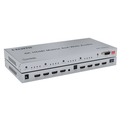 Kenable 4K Hdmi 2.0 Matrix 4X4 Splitter Switch 4 Devices To 4 Displays With Audio Out from B&Q