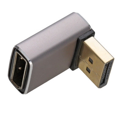 Kenable Displayport 8K Right Angle Adapter 8K 60Hz 90 Degrees Plug To Socket Vertical Size 8 B&Q