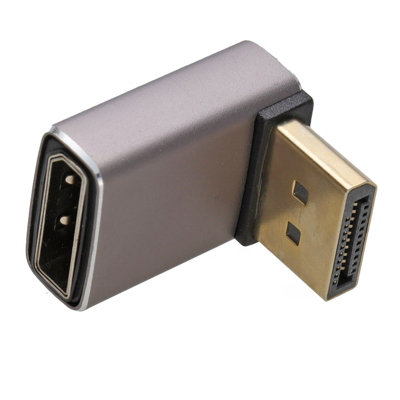 Kenable Displayport 8K Right Angle Adapter 8K 60Hz 270 Degrees Plug To Socket Vertical from B&Q