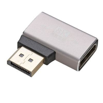 Kenable Displayport 8K Right Angle Adapter 8K 60Hz 90 Degrees Plug To Socket Horizontal from B&Q