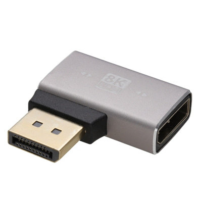 Kenable Displayport 8K Right Angle Adapter 8K 60Hz 270 Degrees Plug To Socket Horizontal from B&Q