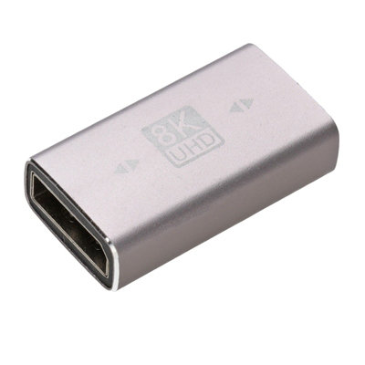 B&Q -  Displayport 8K At 60Hz Coupler Adapter Female To Female Cable Joiner Gold Plated