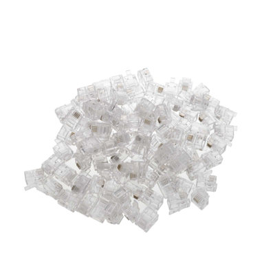 Kenable Rj11 6P4C Crimps Ends Plugs For Crimping Adsl Cables100 Pack from B&Q