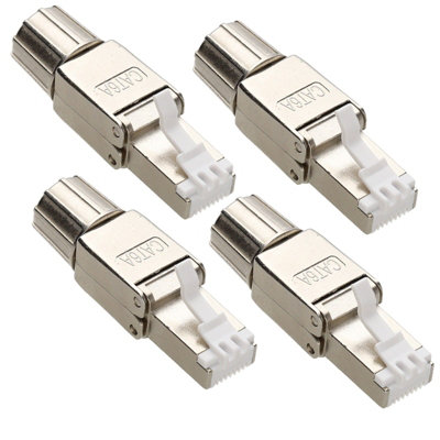 Kenable 40Gig Idc Rj45 Connector For Cat6A Solid Cable Tool-Less Plastic Clip (4 Pack) from B&Q