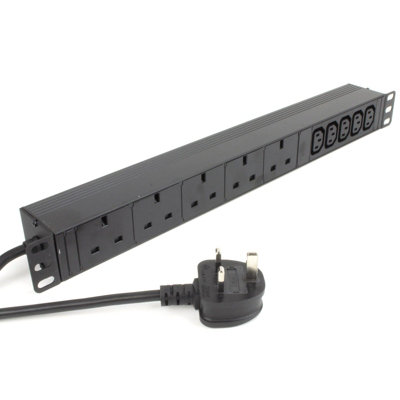 Kenable Pdu Combo 5 X Uk Sockets 5 X C13 Iec Sockets 13A Plug Power Distribution Unit 3M from B&Q