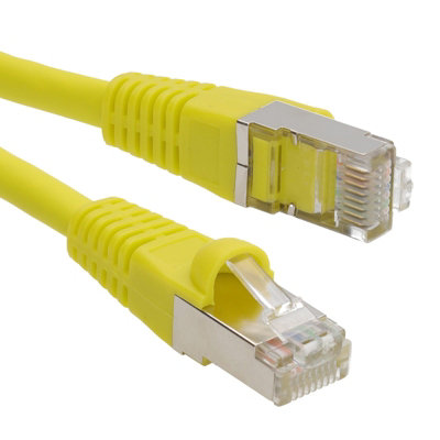 Kenable Cat6A Sstp Lszh Rj45 Network Ethernet Patch 10 Gigabit Cable 0.15M Yellow from B&Q