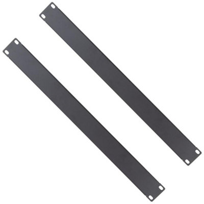 Kenable (2 Pack) Blanking Plate Solid 1U For Comms Data Cabinet Rack 19 Inch Black from B&Q