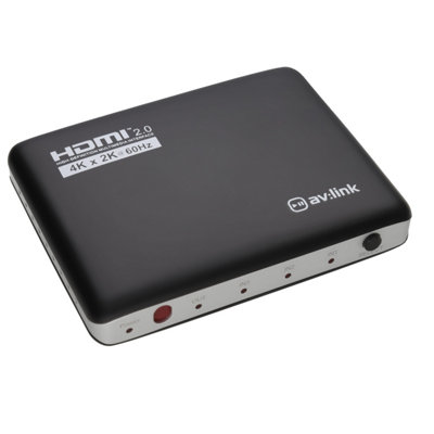 B&Q -  Hdmi 2.0 Auto Selecting 4K 60Hz Hdr 3 Devices To 1 Display Switch With Remote