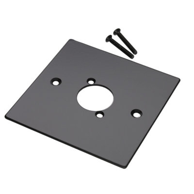 Kenable Black Tuk Aluminium Wall Faceplate D-Series Compatible Single Gang Hole Size 1 B&Q