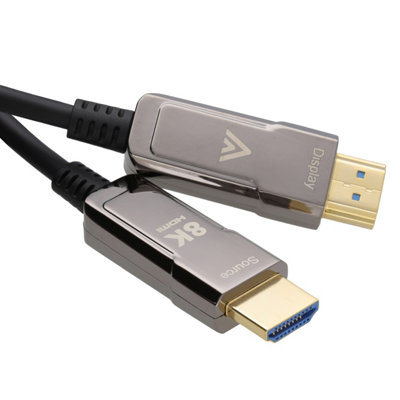 Kenable 8K Hdmi 2.1 Active Optical Cable Aoc 48Gbps Slim Hdr 8K60 4K120 50M Black from B&Q