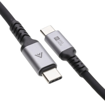 Kenable Real Silicon Usb4-40 Cable 40Gbps 240W Upto 8K 60Hz Usb 4.0 C To C Plugs 1M from B&Q