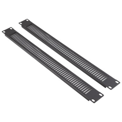 Kenable (2 Pack) Blanking Plate Vented 1U For Comms Data Cabinet Rack 19 Inch Black from B&Q