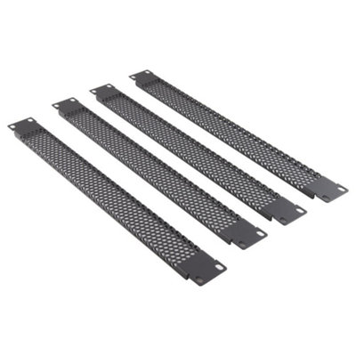 Kenable (4 Pack) Mesh Vented 1U Blanking Plate For 19 Inch Rack Mounted Data Cabinet from B&Q