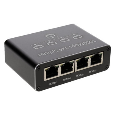 B&Q -  Gigabit Ethernet Network Splitter 1 To 4 Way1000Mbps High Speed Usb Powered
