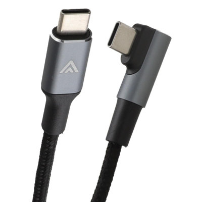 Kenable Right Angle Usb-C To Usb-C Plug 100W (Upto 20V 5A) Charger Cable 22Awg Lead 0.5M from B&Q