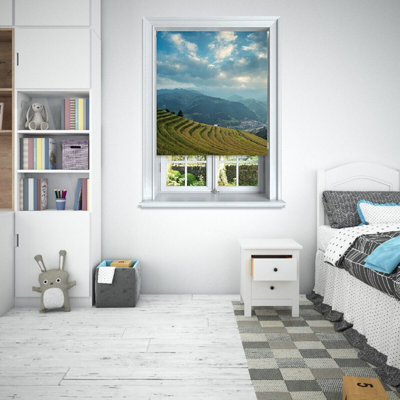B&Q -  Photographic Blackout Roller Blinds For Bedroom Windows(180 X 140 Cm)Agriculture