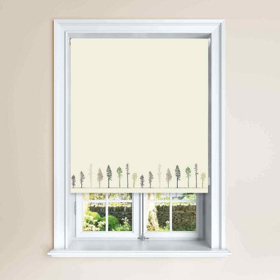 Lister Cartwright Tree Blackout Roller Blinds Child Safety IncludedGreen120 X 140 Cm from B&Q