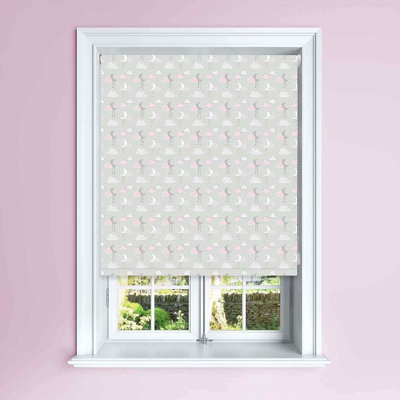 Lister Cartwright Cloudscape Design Blackout Roller Blinds For Kids Easy Fit Child Safety Included (Pink180 X 140 Cm) from B&Q