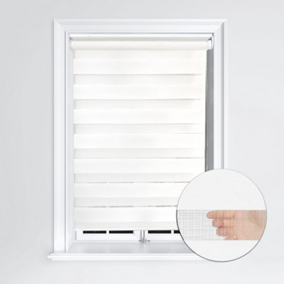 Lister Cartwright Day And Night/zebra BlindsPremium Quality Double RollerVision Blinds(White60 X 165 Cm)