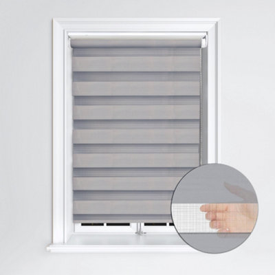 Lister Cartwright Day And Night/zebra BlindsPremium Quality Double RollerVision Blinds(Grey60 X 165 Cm)