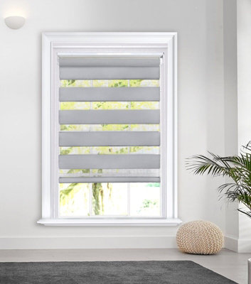 Lister Cartwright Day And Night/zebra BlindsPremium Quality Double RollerVision Blinds(Grey180 X 165 Cm)