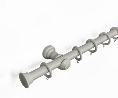 Lister Cartwright  28 mm Wooden Curtain Poles Fixed Length (Truffle Stopper120 Cm) from B&Q