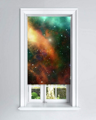 Lister Cartwright Galactic Galaxy Design Blackout Roller Blinds Child Safety Included Galaxy Design 90 X 140 Cm from B&Q