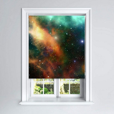 Lister Cartwright Galactic Galaxy Design Blackout Roller Blinds Child Safety Included Galaxy Design 120 X 140 Cm from B&Q