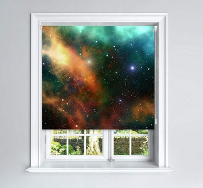 Lister Cartwright Galactic Galaxy Design Blackout Roller Blinds Child Safety Included Galaxy Design 150 X 140 Cm from B&Q