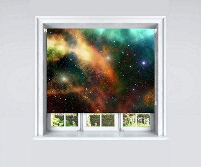 Lister Cartwright Galactic Galaxy Design Blackout Roller Blinds Child Safety Included Galaxy Design 180 X 140 Cm from B&Q