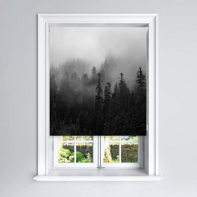 Lister Cartwright Misty Forest Design Blackout Roller Blinds Child Safety Included Foggy Design120 X 140 Cm from B&Q