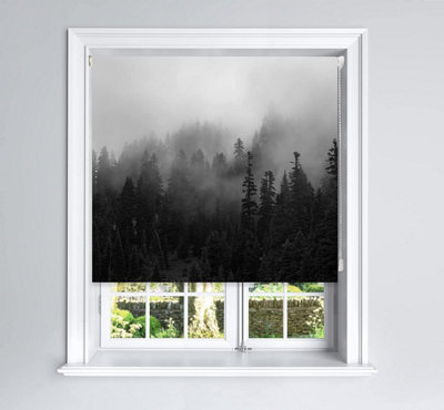 Lister Cartwright Misty Forest Design Blackout Roller Blinds Child Safety Included Foggy Design150 X 140 Cm from B&Q