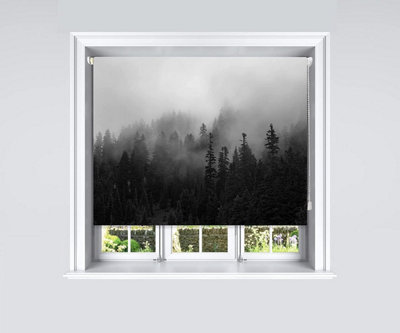 Lister Cartwright Misty Forest Design Blackout Roller Blinds Child Safety Included Foggy Design180 X 140 Cm from B&Q