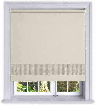 Lister Cartwright Diamante Roller Blinds For Windows120 X 165 CmEasy To Fit Child Safety IncludedBeige from B&Q