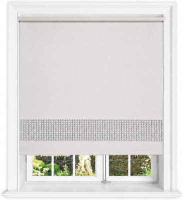 Lister Cartwright Diamante Roller Blinds For Windows60 X 165 CmEasy To Fit Child Safety IncludedCream from B&Q