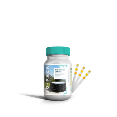 Wave 3-in-1 Hot Tub Test Strips | Chlorine, pH & Alkalinity | Pack of 50 - Image 3