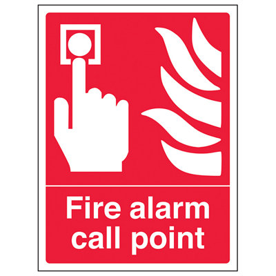 V Safety Fire Alarm Call Point Safety SignSelf-Adhesive Vinyl 150X200mm from B&Q