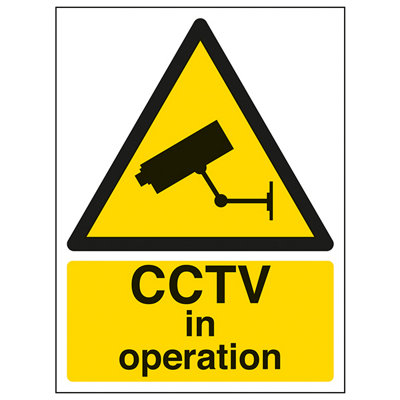 V Safety 5X Cctv In Operation Warning Window StickerSelf Adhesive 150X200mm from B&Q