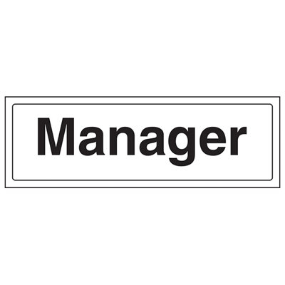 V Safety ManagerWorkplace Door Sign1mm Rigid Plastic300X100mm (X3) from B&Q