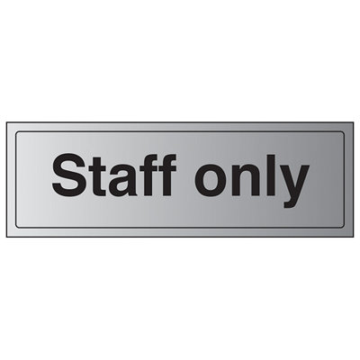 V Safety Staff OnlyWorkplace Door Sign1mm Rigid Plastic300X100mm (X3) from B&Q