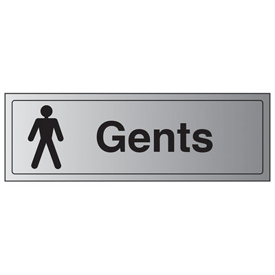 V Safety Gents ToiletGeneral Door SignRigid Plastic300X100mm (X3) from B&Q