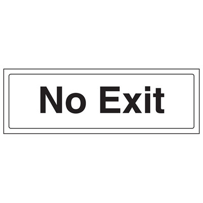 V Safety No Exit General Workplace Door SignRigid Plastic300X100mm (X3) from B&Q