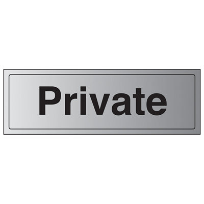 V Safety PrivateGeneral Workplace Door SignAdhesive Vinyl 300X100mm (X3) from B&Q