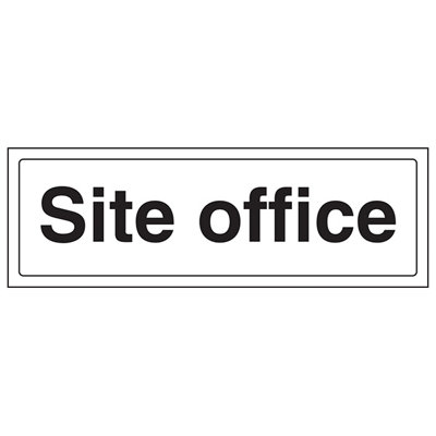 V Safety Site Office General Workplace Door SignRigid Plastic 300X100mm (X3) from B&Q